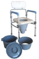 Aluminum Folding Commode Chair with Trumpet Bucket LK8024B