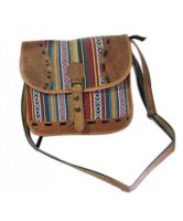 Cotton with Leather Mix Lady bag