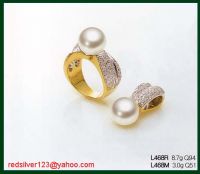 Sell Pearl and Diamond jewelry Set with 14K Gold