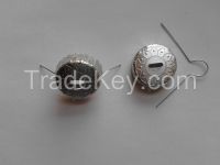 ornament caps & wire loops , silver finish