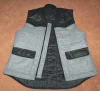 Sell Winter vest made of wool and real leather