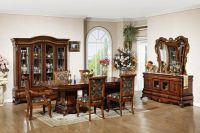 classical wooden Dining room furniture, table+chairs+cellaret+buffet