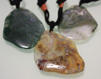 Large natural agate necklace