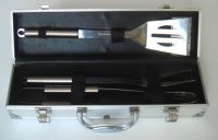 3pcs S/S BBQ tools with Alu case