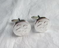 Custom silver cufflink