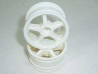 Sell White 5 Spoke Wheels 1 pair(1/10 Car)