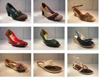 Fashion man-made leather ladies shoes