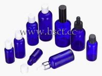 sell blue glass essential oil bottle