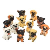 OEM mini dogs figurines cute little resin puppy toys dog crafts for creative home dollhouse desk car decorations garden ornaments factory customized