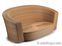 outdoor double seater wicker sofa LG04-2009