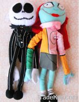 NBC Nightmare Before Christmas Jack&Sally Set Plush Stuffed Dolls Toy