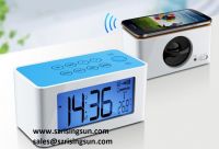 FM Radio Alarm Clock with Mutual Induction Magic Speaker