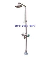 Foot Control Stainless Steel Combination Safety Shower and Eye Wash