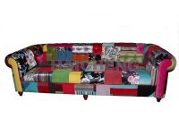 sell patchwork sofa, three seater  colorful fabric patchwork sofa