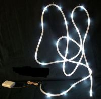 Sell battery LED rope light with white LED and clear tube , waterproof