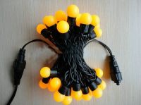 Sell LED string light with yellow LED and black cable connectable 230V/110V/24V