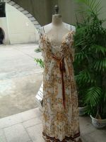 silk ggt printed long dress