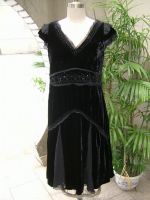 silk velvet long dress