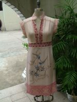 Ladies' silk ggt sequin printed dress