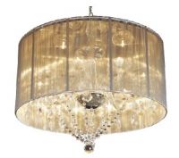 CRYSTAL AND GLASS CEILING LAMP