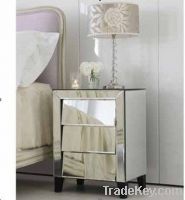 glass venetian mirrored furniture, side table, bedside table, console