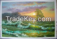 oil painting, seascape oil painting, boat oil painting