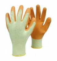 10G string knit liner with latex coated glove