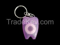 keychain tooth shape dental floss 15m with FDA/ISO