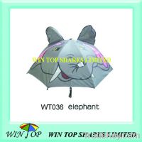 Sell 18" manual elephant cartoon umbrella