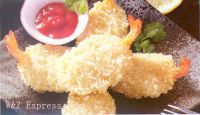 breaded butterfly tail-on shrimp