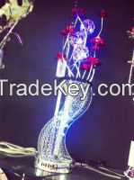 Manufacturers Selling Black Aluminum Wire Pot Lamp Red Flower Color Li