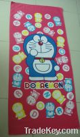 Sell  Doraemon logo microfiber beach towel