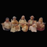 Births and christmas ornaments handamde in aycacucho clay