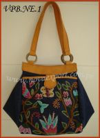 Sell handbags for ladies - leather with sheep wool fabric