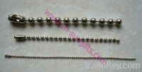 Silver ball chain, brass bead chain
