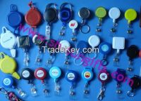 Hot selling customized color retractable badge reel with PVC strap or other badge accessories