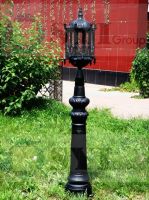 Grey Iron Street Lamp Post