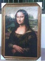 Marble art mural - Mona Lisa smile