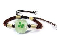 Sell Real 4-Leaf  Lucky clover  Bracelet, lucky gift, good luck gift