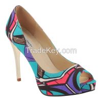Sell Fashion African printed fabrics women shoes