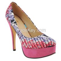 Sell  African Printed fabrics ladies shoes