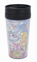 travel mug with color paper insert