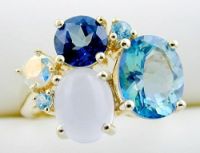 Sell 10K Yellow Gold Ring with Gemstones