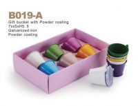 B019 Gift bucket with powder coating