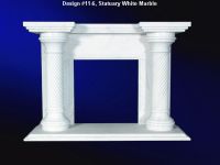 Supplies white marble fireplace