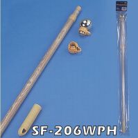Sell-6 FT Adjustable Metal Simulated Wood-Grain Flagpole Set.