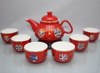 Sell Chinese Red Ceramic, National essence of Tea Tools, Seven Pieces