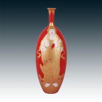Sell Chinese Red Ceramic, Bodhi willow pattern Vase