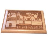 Sell Jerusalem Magnet - Olive wood (6x4 cm or 2.4x1.6")