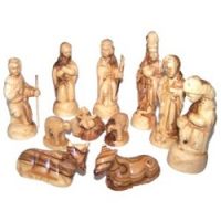 Olive wood Nativity pieces set - Standard (7x5 to 16.5x5.5 cm)
